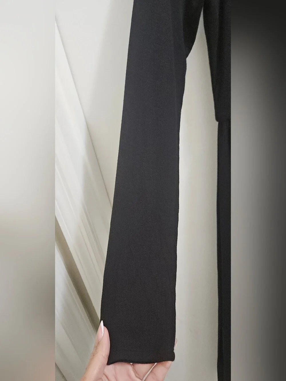 Hatch Black Ribbed Dress NWT